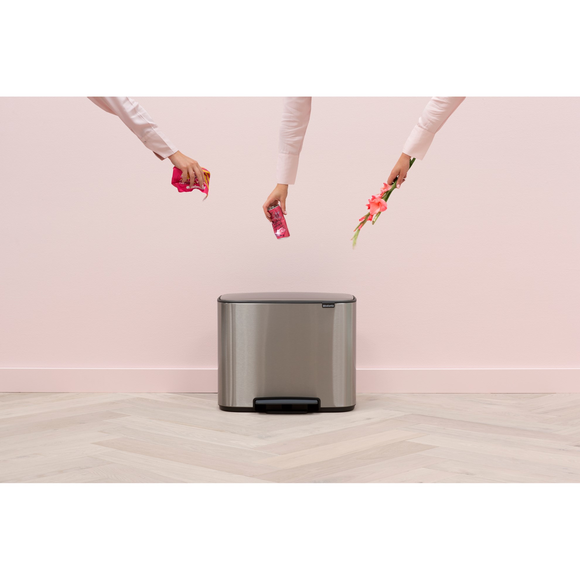 Pedálový odpadkový koš Brabantia BO 11l/23l matný nerez_1