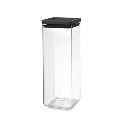 Plastová dóza Brabantia SQUARE 2,5l tmavě šedá_6