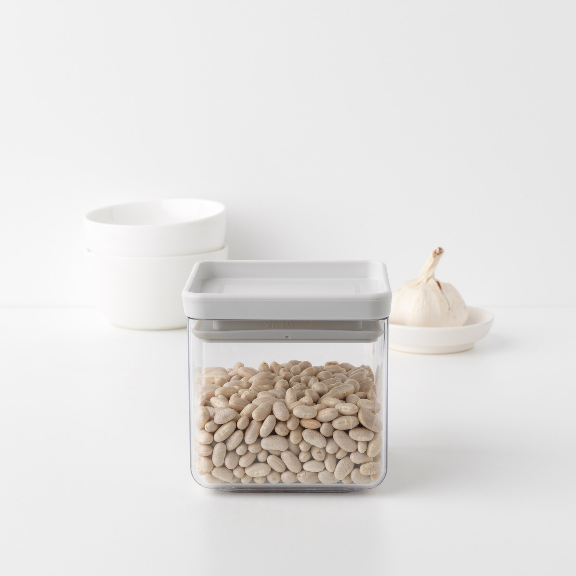 Plastová dóza Brabantia SQUARE 700ml světle šedá_3