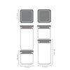 Sada plastových dóz Brabantia SQUARE-2x700ml/2x1,6l SET/4ks světle šedé_0