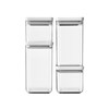 Sada plastových dóz Brabantia SQUARE-2x700ml/2x1,6l SET/4ks světle šedé_5