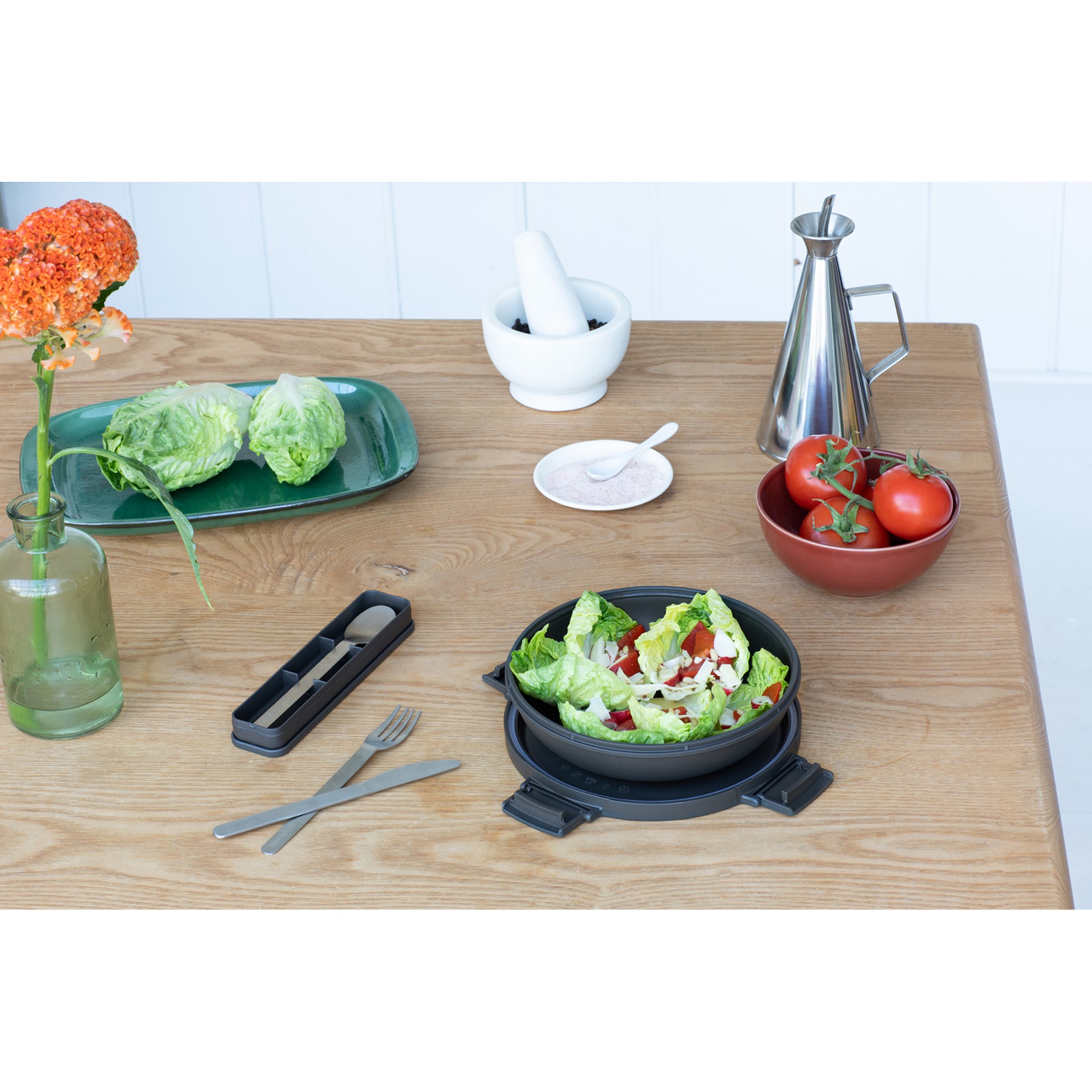 Obědový box Brabantia MAKE&TAKE kulatý 1l tmavě šedý_2