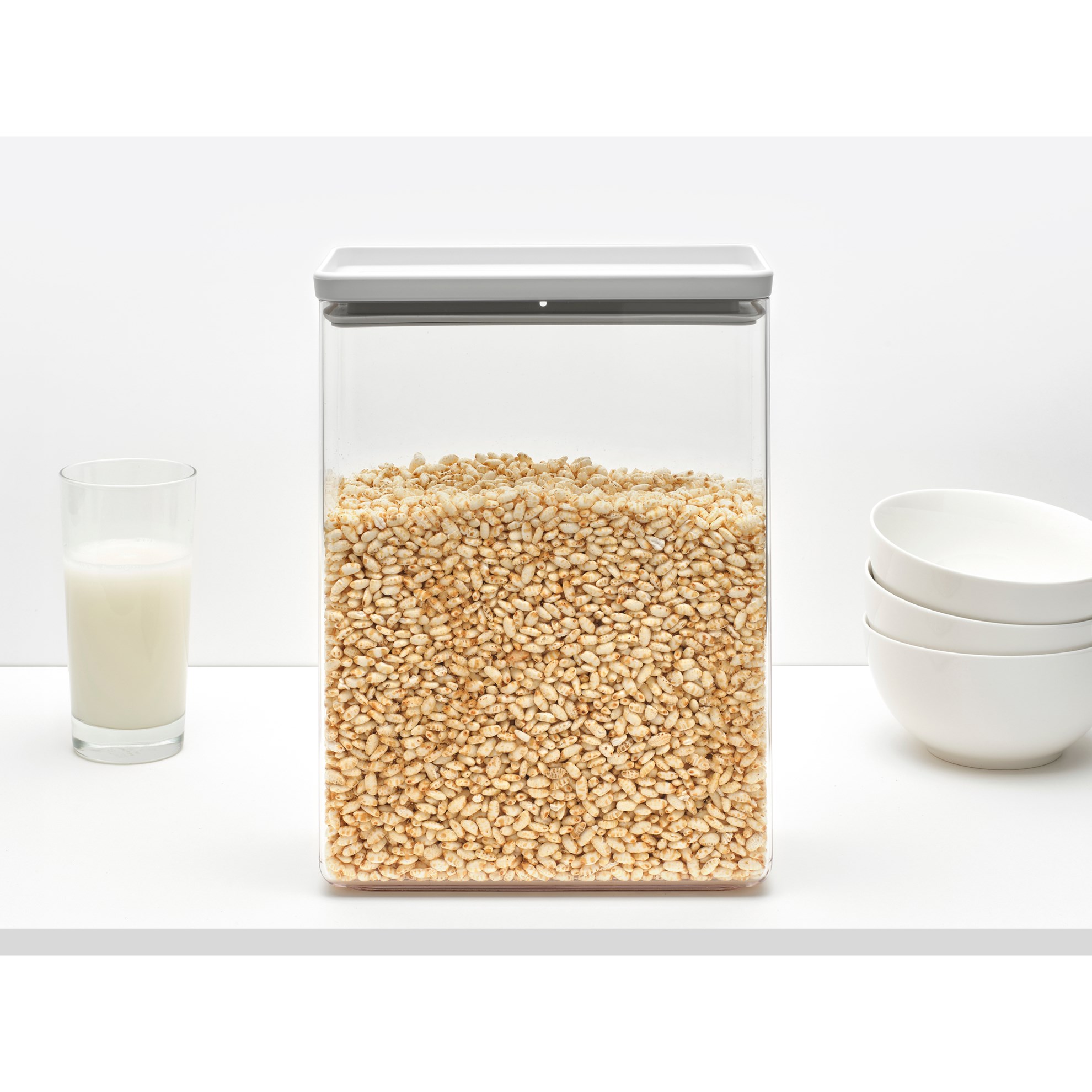 Plastová dóza Brabantia SQUARE 5,4l světle šedá_3
