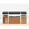 Sada plastových dóz Brabantia SQUARE-2x1,6l/1x3,5l SET/3ks tmavě šedé_2