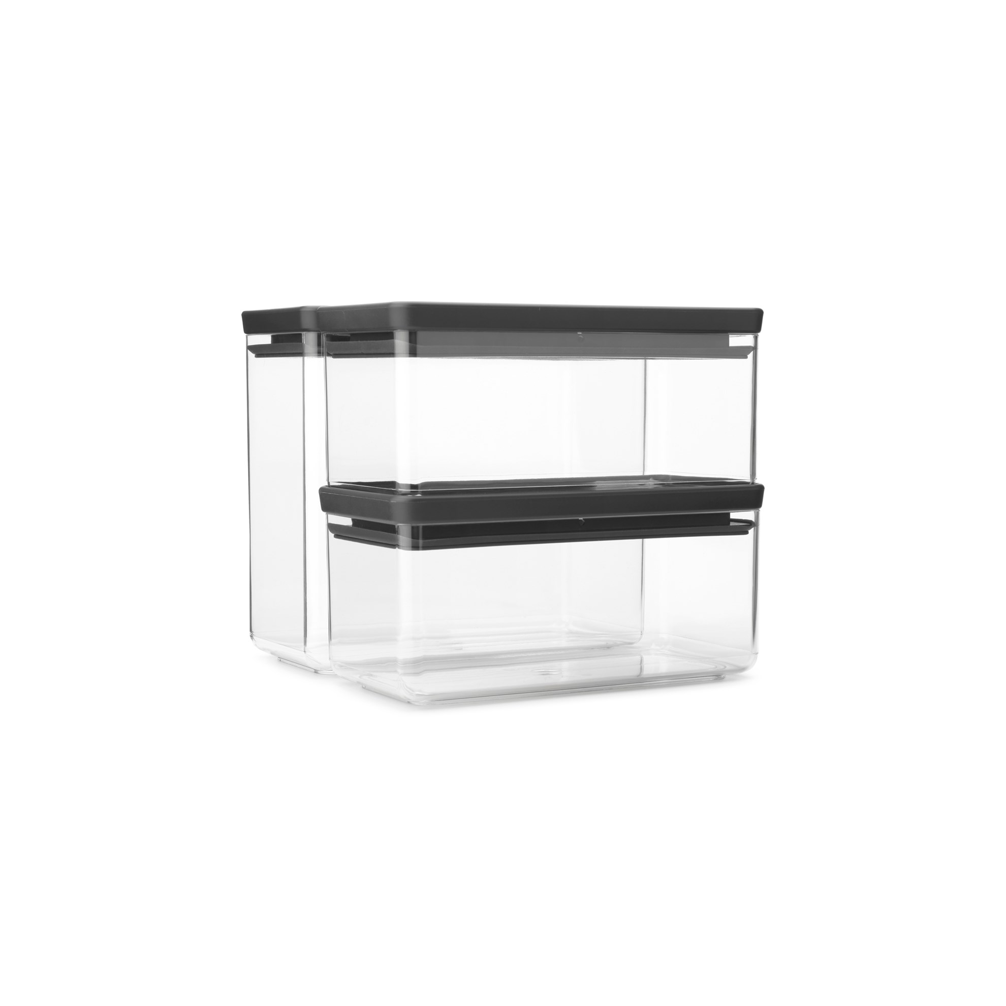 Sada plastových dóz Brabantia SQUARE-2x1,5l/1x3,4l SET/3ks tmavě šedé_3