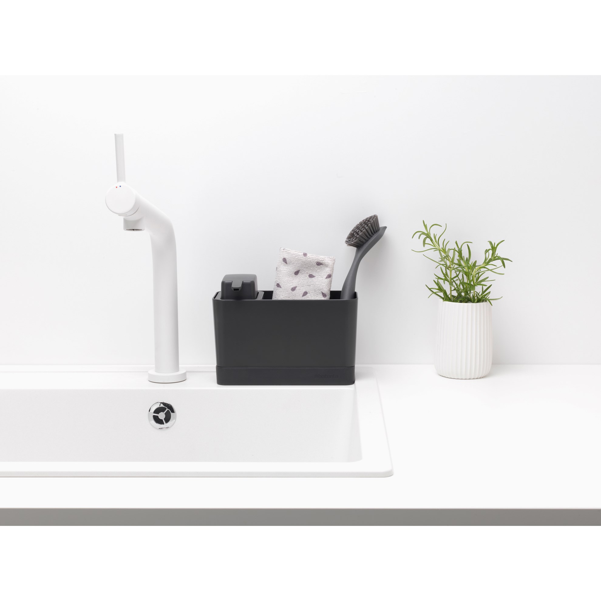Organizér ke dřezu Brabantia SET/2ks tmavě šedý_0