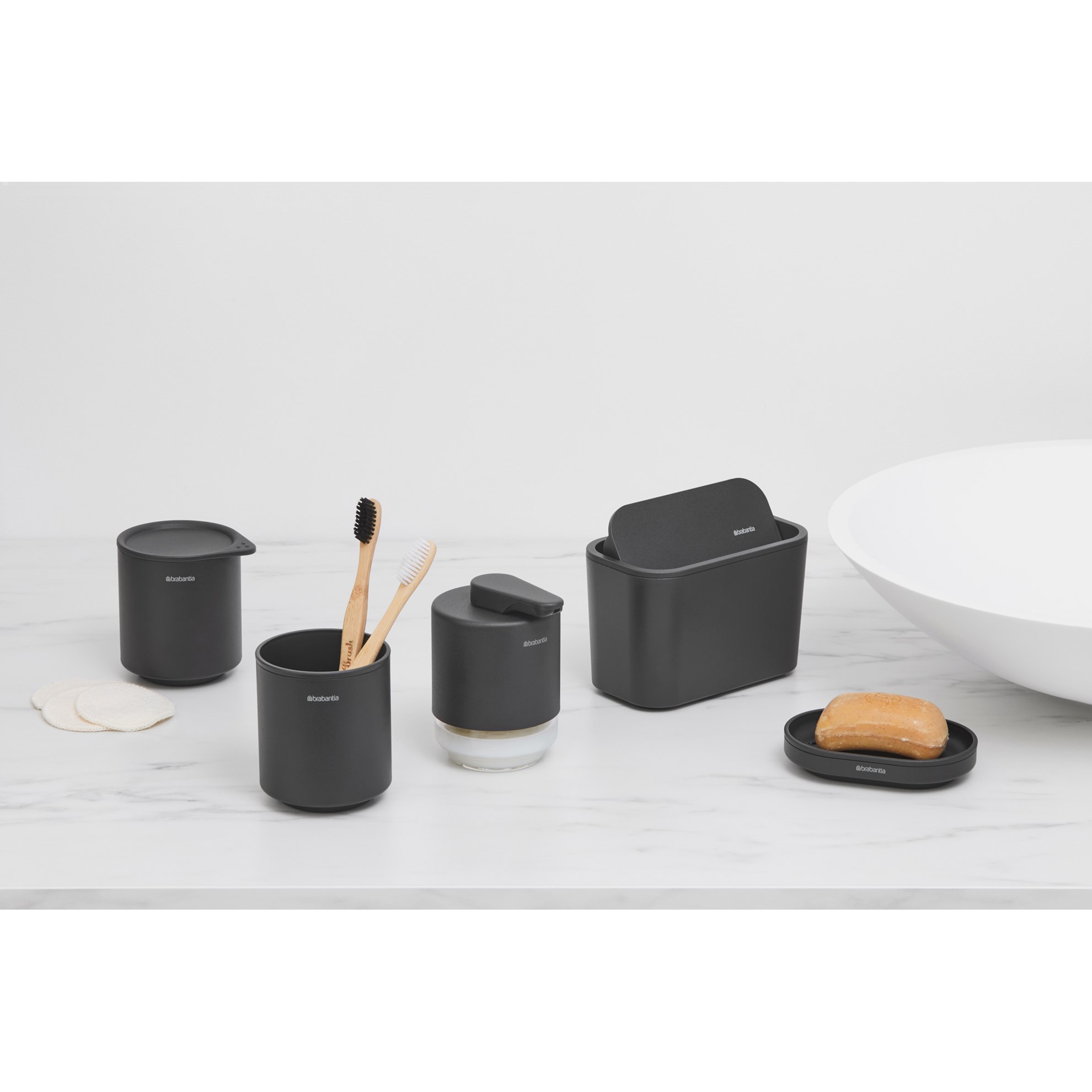 Mini odpadkový koš Brabantia MINDSET 15x8,5cm tmavě šedý_0
