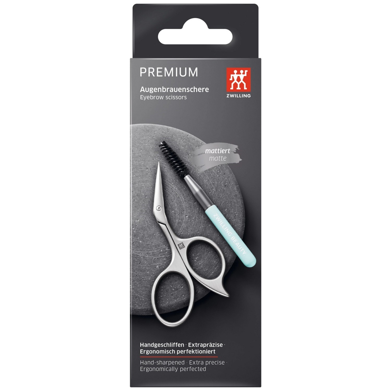 Nerezové nůžky na obočí ZWILLING + kartáček_5