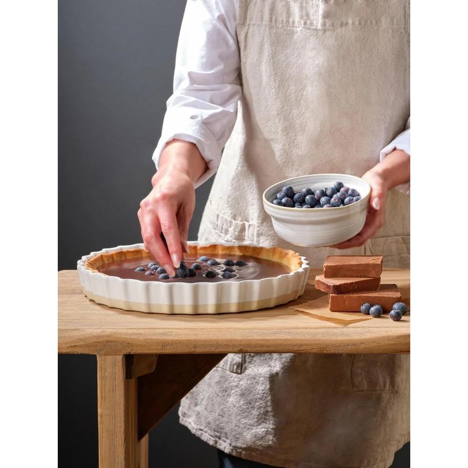 Zapékací forma na koláč GRANDE AL FORNO P.30cm bílá_0