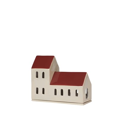 Svícen Broste BO 20x8cm béžovo-červený_0