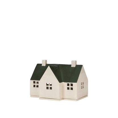 Svícen Broste BO 19x9,5cm béžovo-zelený_0