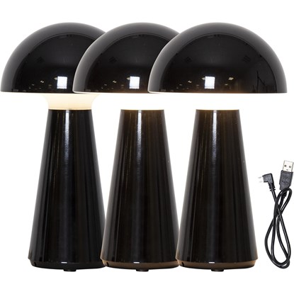 LED stolní lampa MUSHROOM V.28cm černá_0