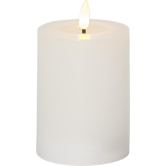 LED svíčka FLAMME FLOW V.12,5cm bílá_0