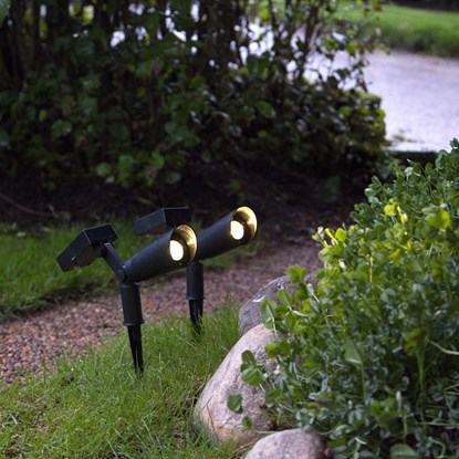 LED solární reflektor POWERSPOT V.15cm SET/2ks černý_1