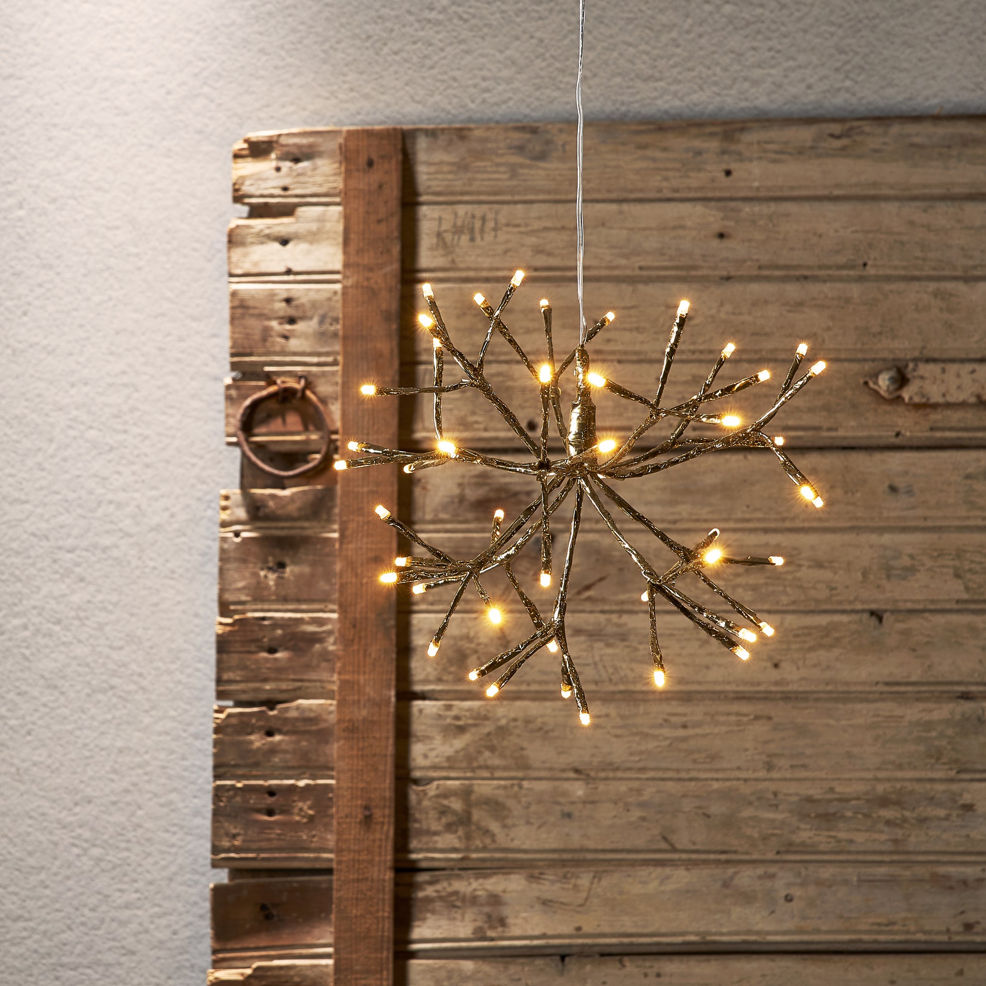 LED závěsná dekorace FIREWORK 48xLED P.30cm zlatá_0