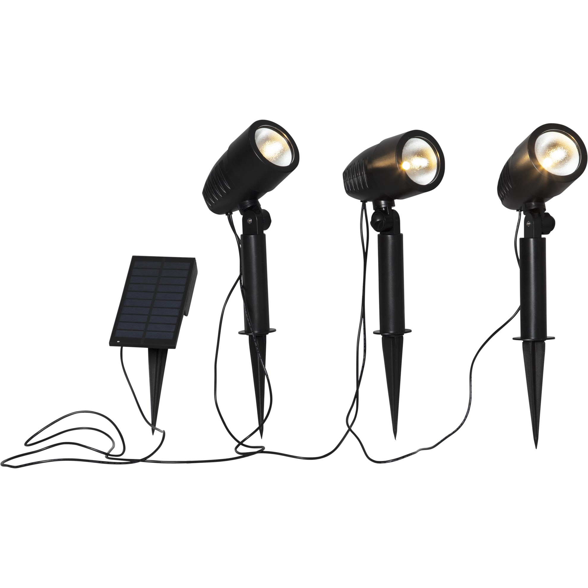 LED solární reflektor POWERSPOT V.26cm SET/3KS černý_1