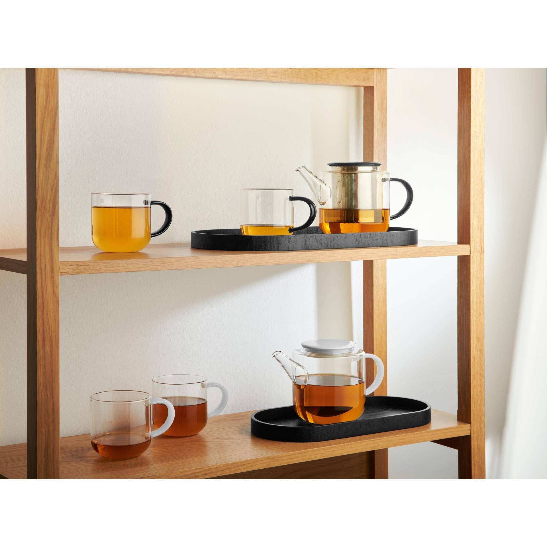 Konvice na čaj COPPA GLASS 1,1ll černé víčko_1