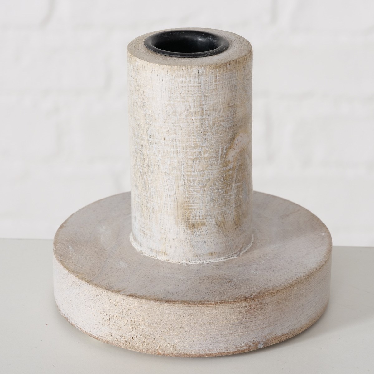 Dřevěné svícny pro svíčku 22mm PEKAT SET/3ks bílé_0