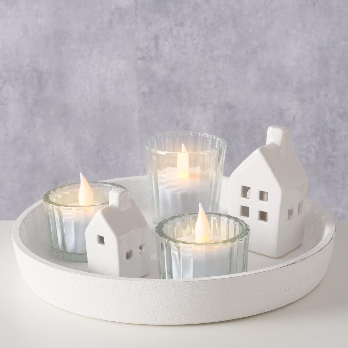 Vánoční svícen s dekorací HYGGELIG P.21cm_1