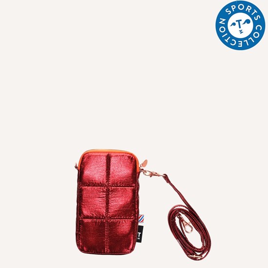 Prošívané pouzdro na telefon Tinne + Mia LUCE sports, metallic red_0
