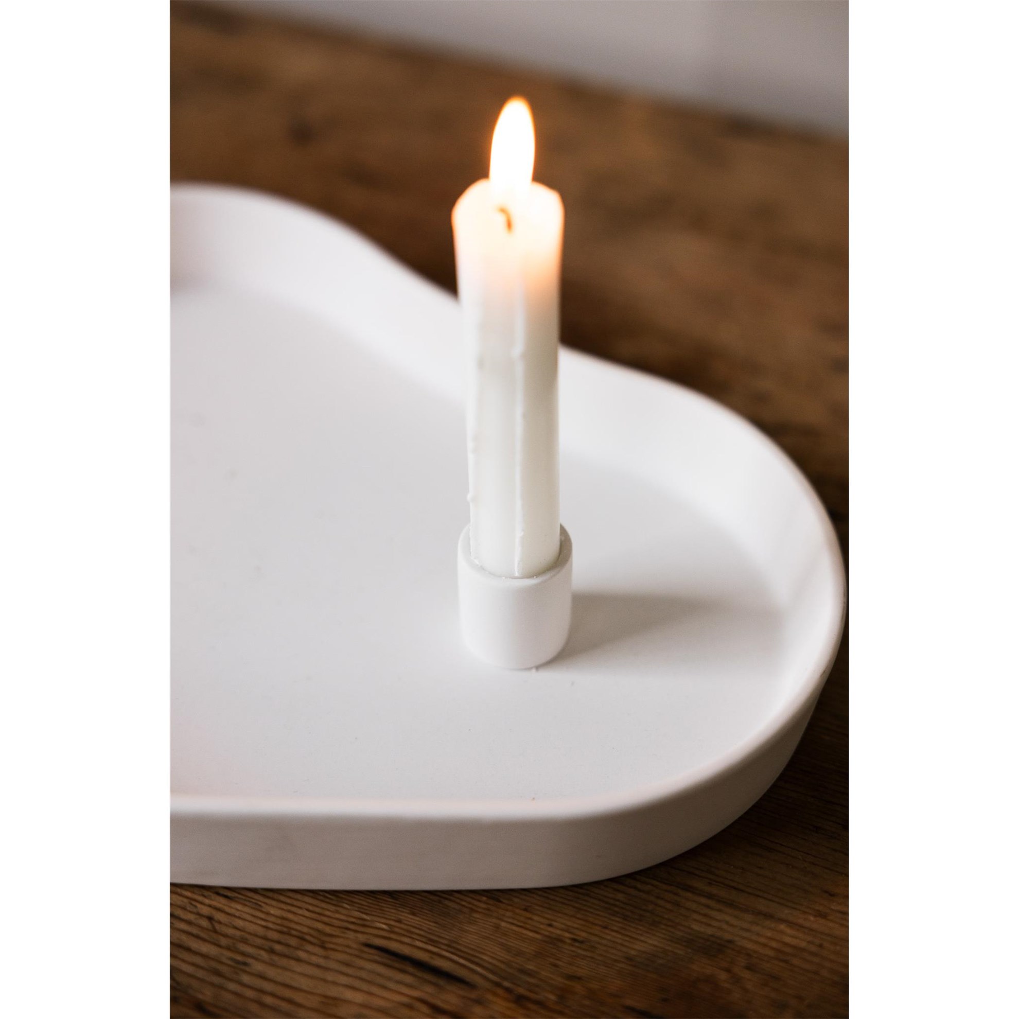 Talíř na svíčku VÄNERN 34x22x4cm bílý_1