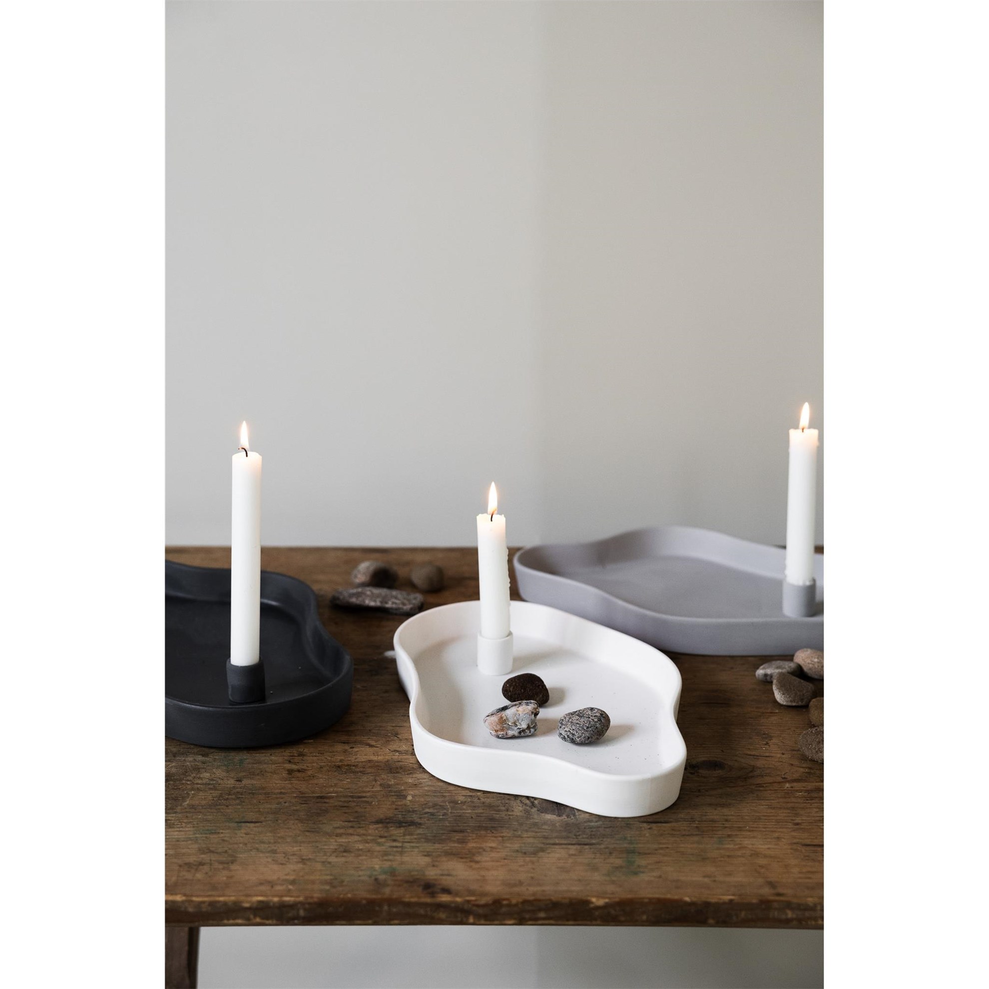 Talíř na svíčku VÄNERN 34x22x4cm bílý_2