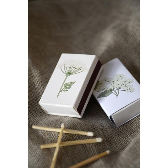 Zápalky malé HUNDKEX 4x5x1cm bílé/dekor květ_2