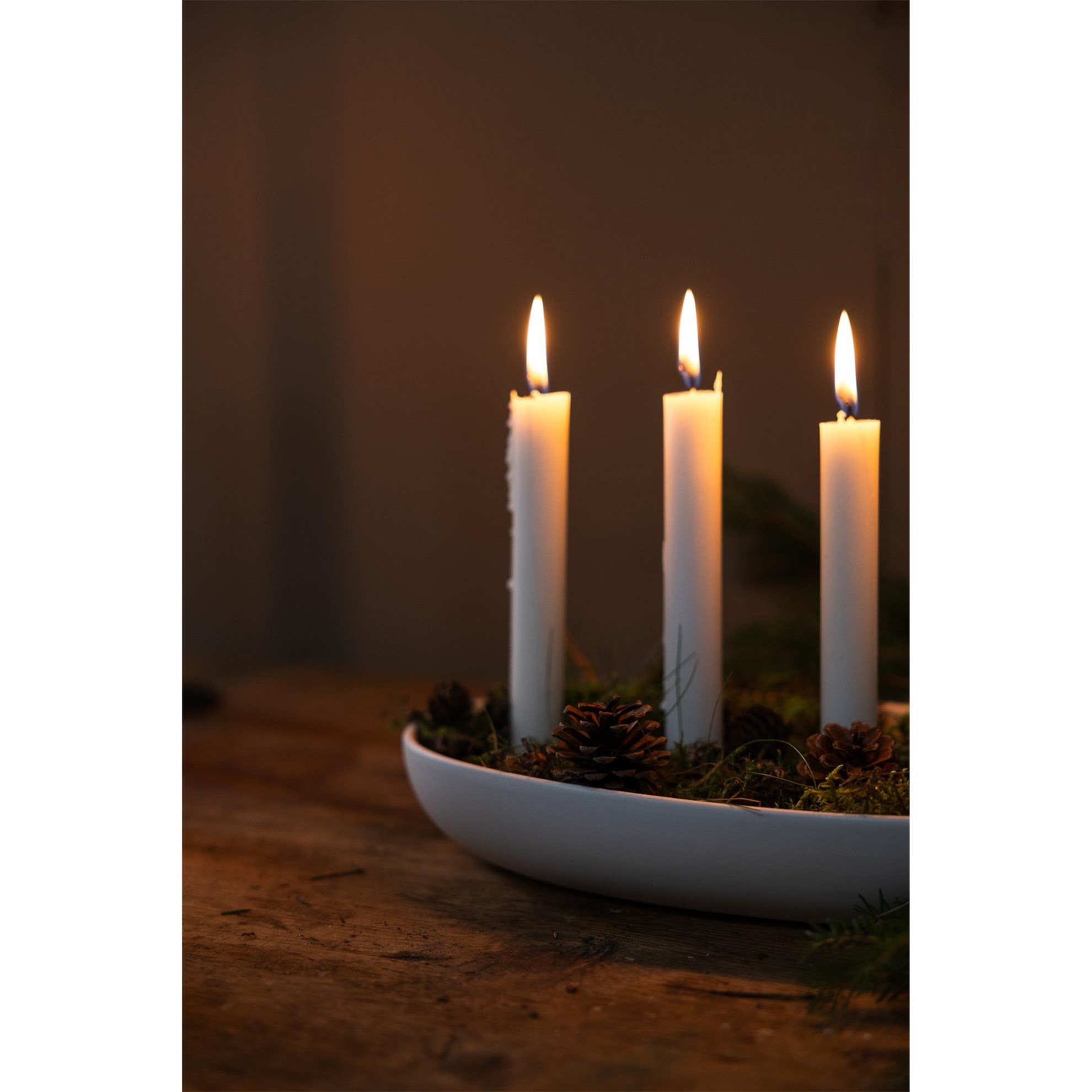 Keramický svícen GRÖNDAL na 4svíčky v řadě D.32cm bílý_0