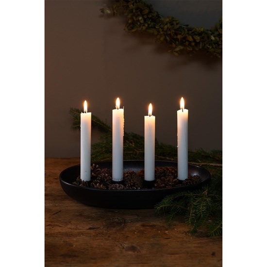 Keramický svícen GRÖNDAL na 4svíčky v řadě D.32cm černý lesklý_5