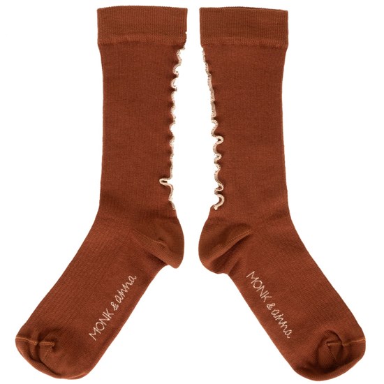 Ponožky Monk & Anna RUFFLED 39-41 carnelian_0