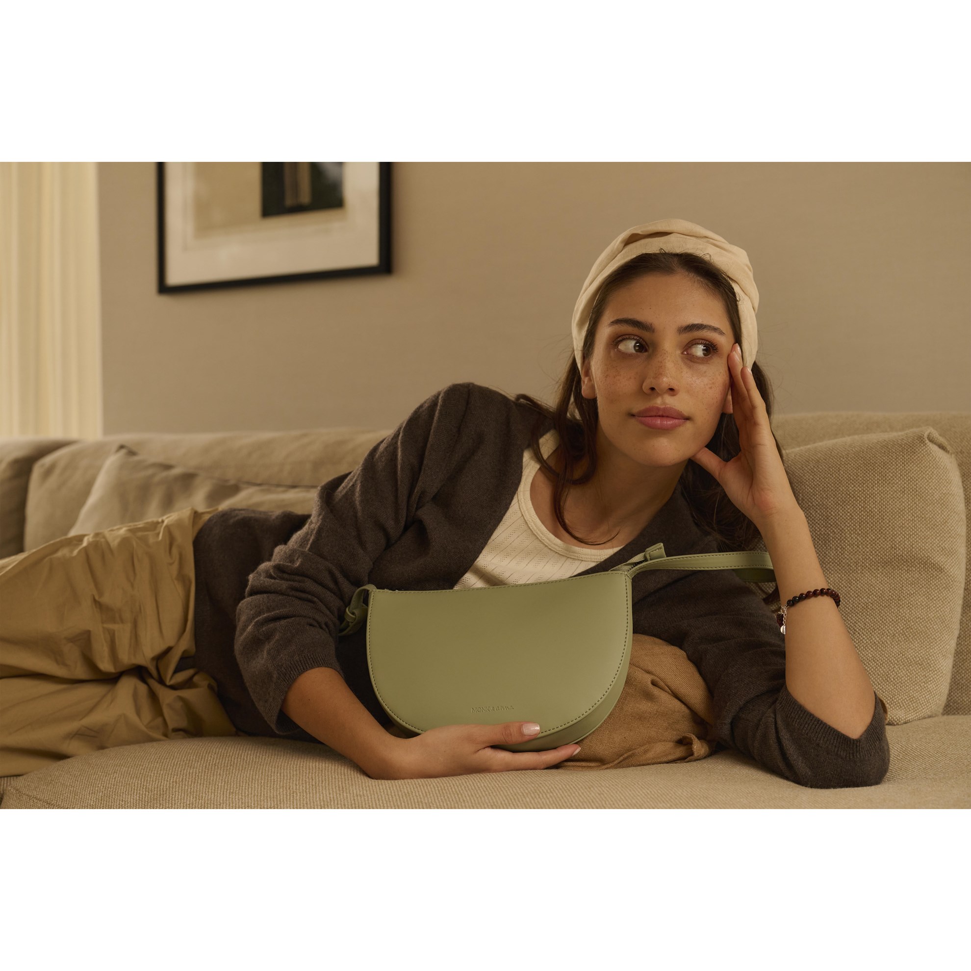 Kabelka Monk & Anna FAROU půlměsíc peridot_0