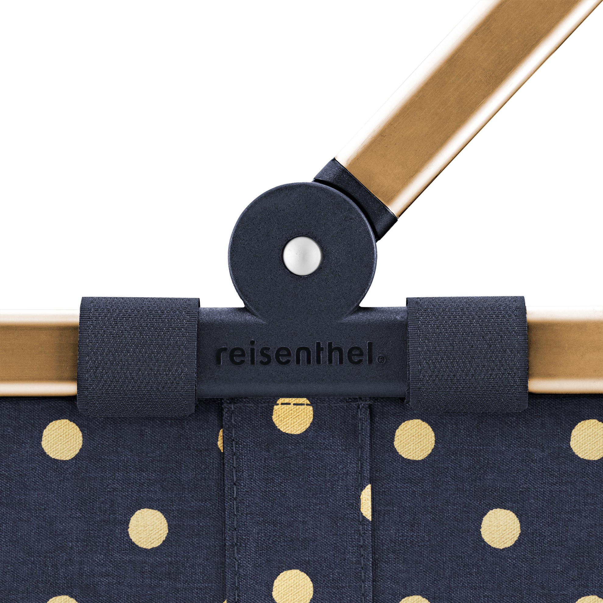 Nákupní košík Carrybag frame metallic dots blue_0