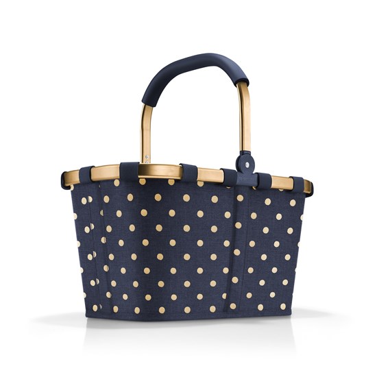 Nákupní košík Carrybag frame metallic dots blue_4