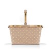 Nákupní košík Carrybag frame metallic dots coffee_0