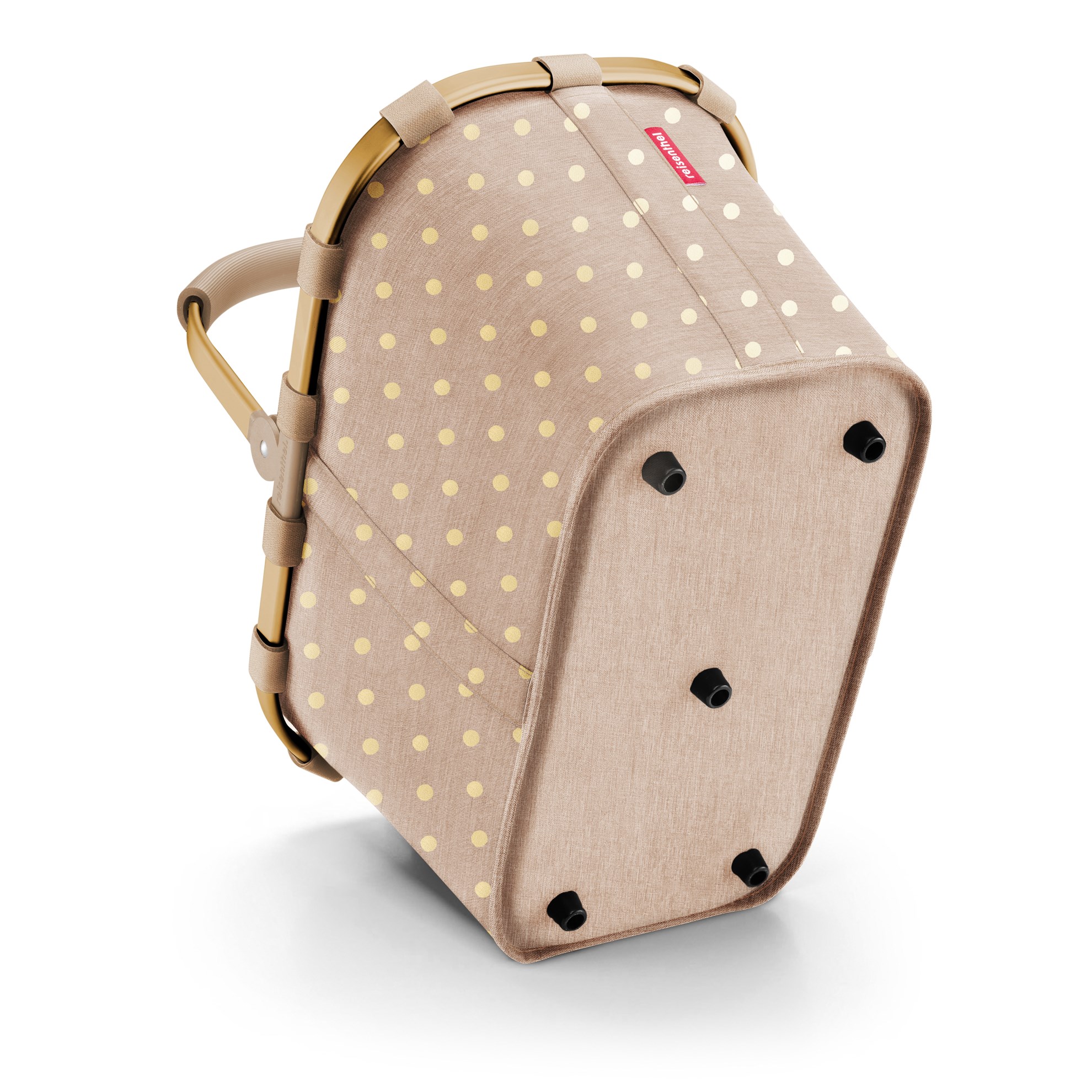 Nákupní košík Carrybag frame metallic dots coffee_1