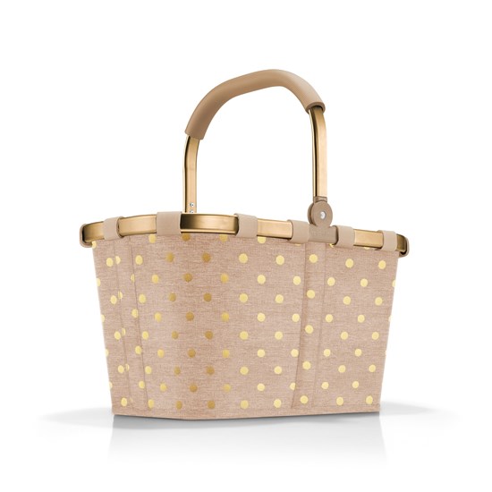 Nákupní košík Carrybag frame metallic dots coffee_2