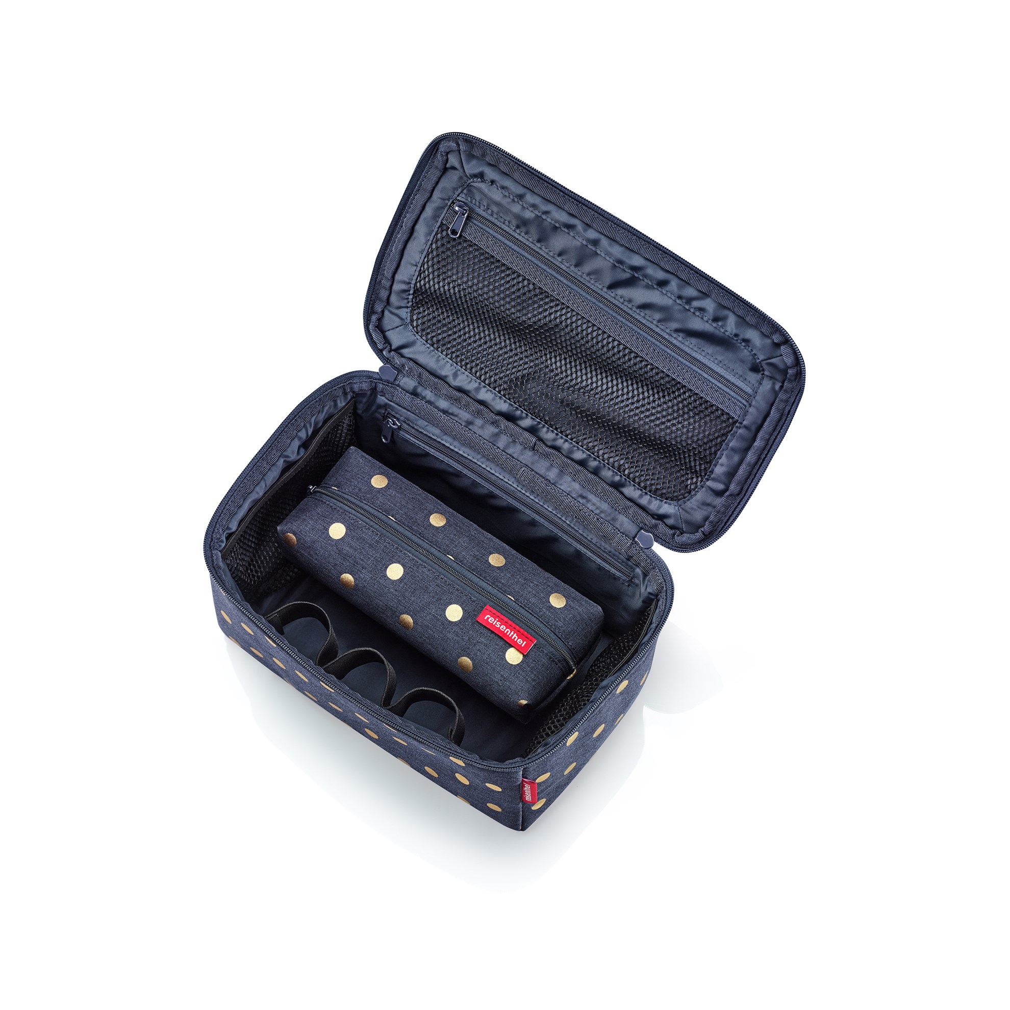 Kosmetický kufřík Beautycase set/2ks metallic dots blue_0