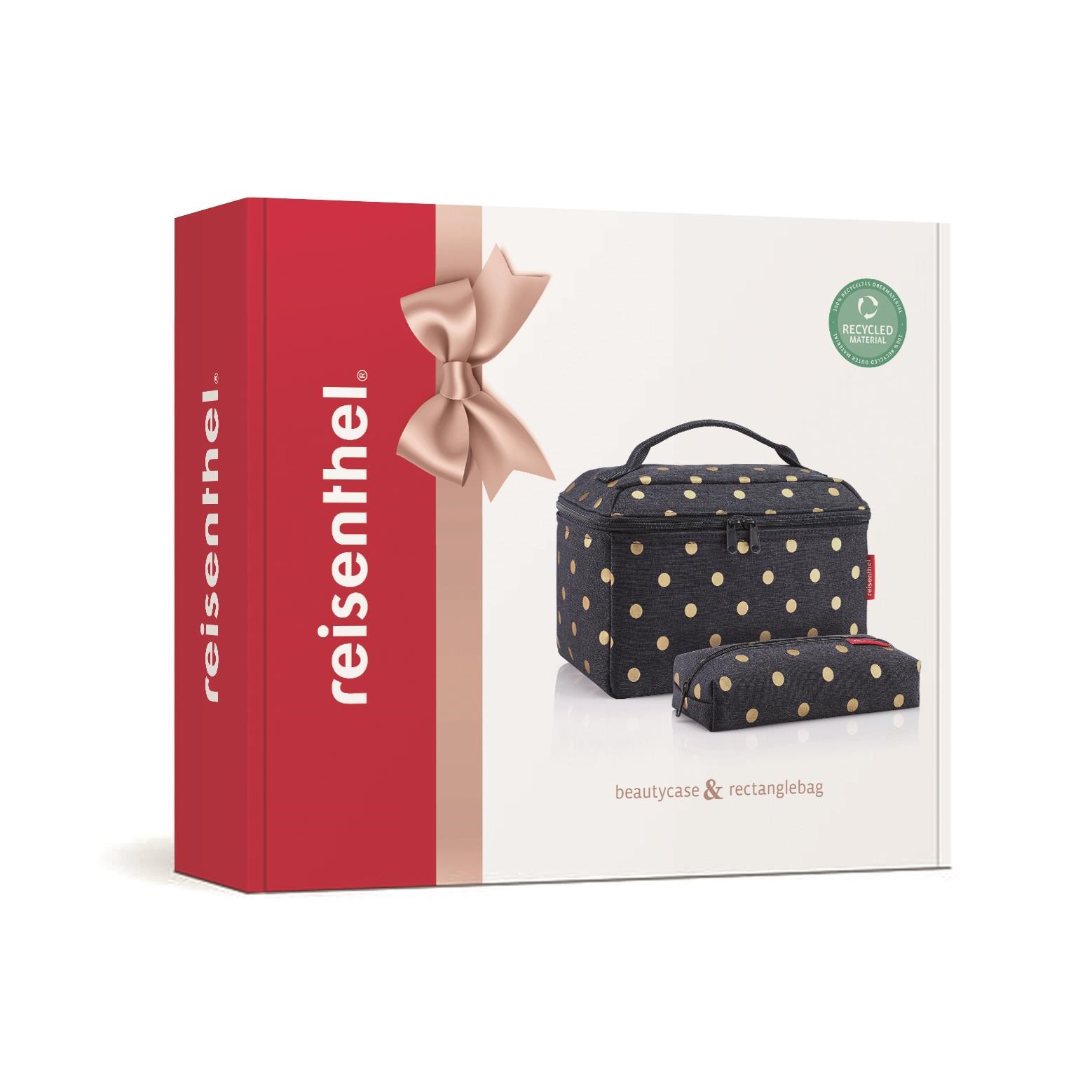 Kosmetický kufřík Beautycase set/2ks metallic dots blue_2