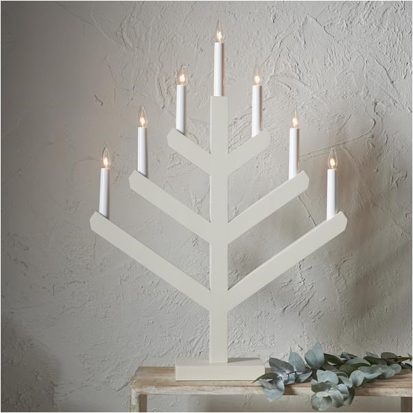 Dekorační svícen VINGA, 7xLED  V.62cm béžový_1