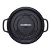Hrnec STAUB BUSTER kulatý 28 cm černý 6,7l mosazné madlo_0