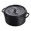 Hrnec STAUB BUSTER kulatý 28 cm černý 6,7l mosazné madlo_2