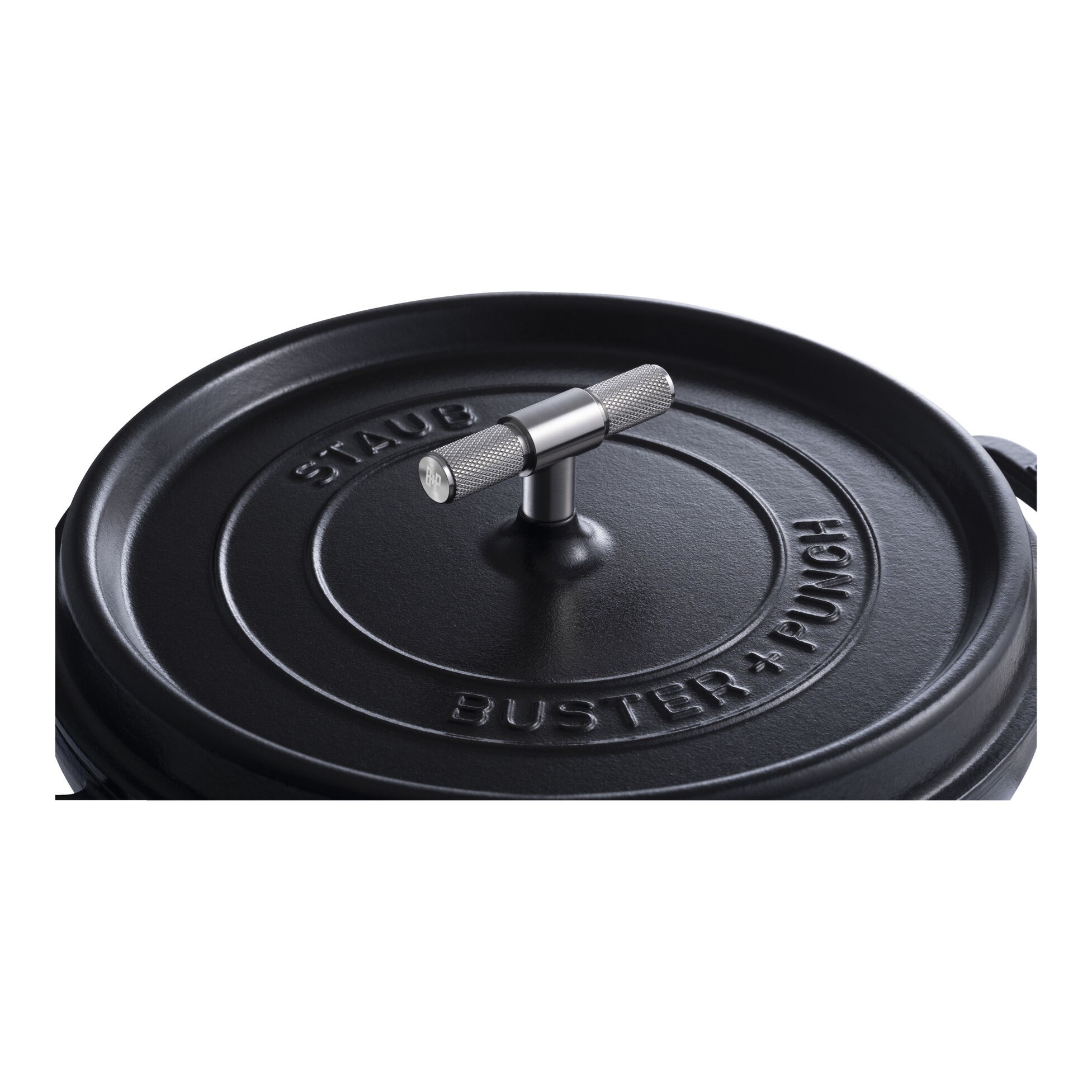 Hrnec STAUB BUSTER kulatý 28 cm černý 6,7l mosazné madlo_4