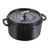 Hrnec STAUB BUSTER kulatý 28 cm černý 6,7l mosazné madlo_10