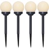 LED-Solarstick ''Globus'', 4 pcs., ball, plastic white/black,27 x 10 cm, e_0