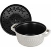 Hrnec STAUB  kulatý 24cm bílý s dekorem lanýž 4ll_0