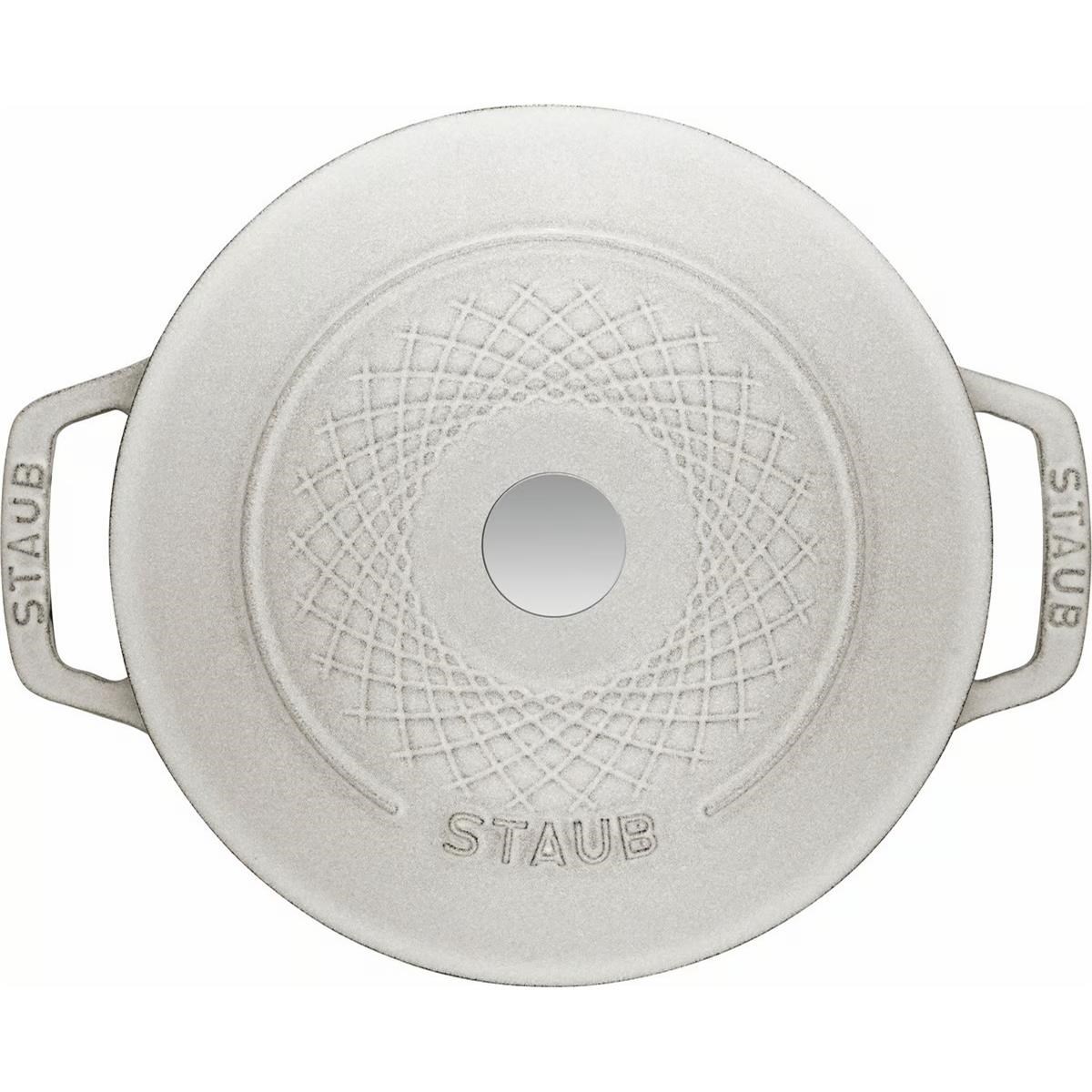 Hrnec STAUB  kulatý 24cm bílý s dekorem lanýž 4ll_1