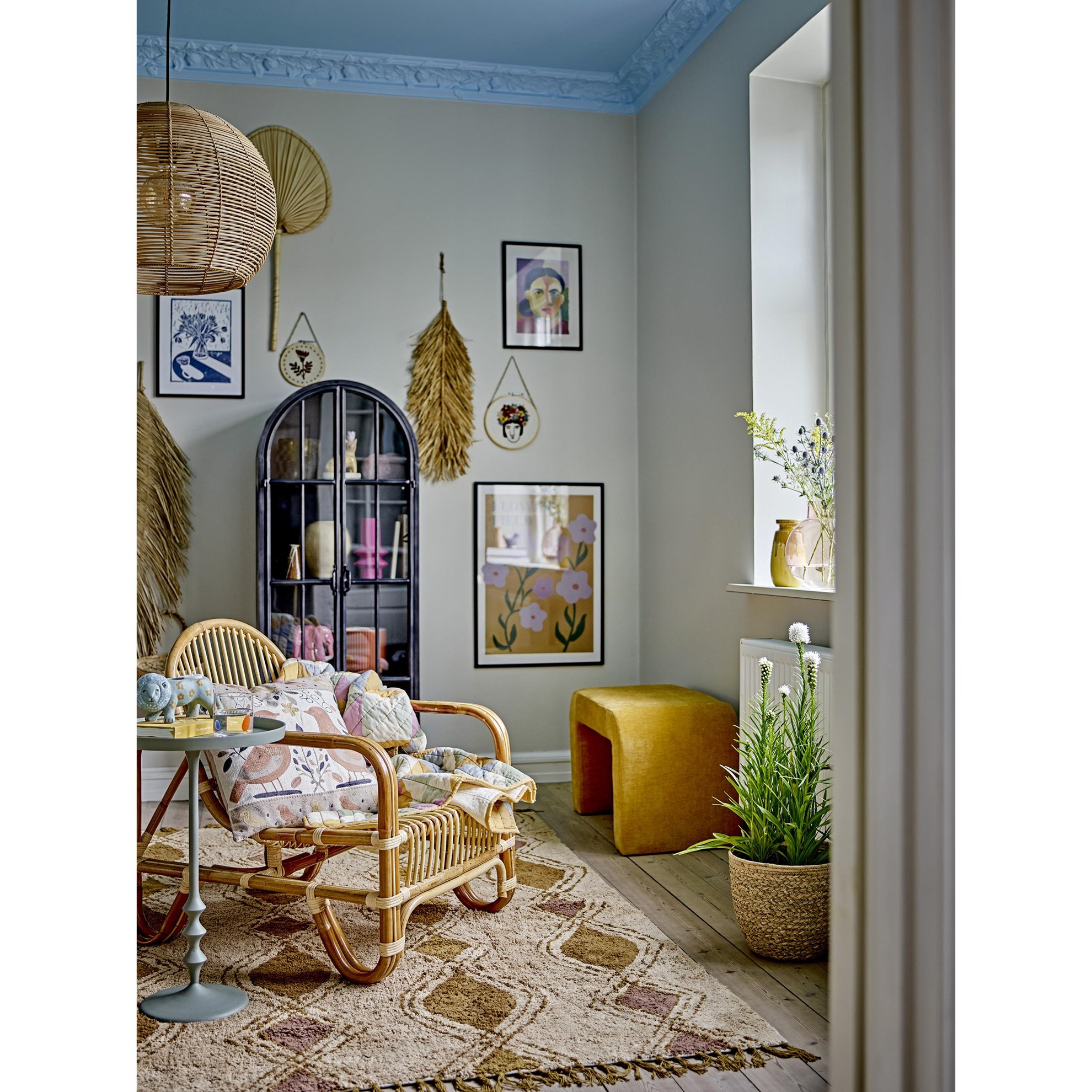 Nástěnný úložný košík AMIA SET/2ks přírodní_1