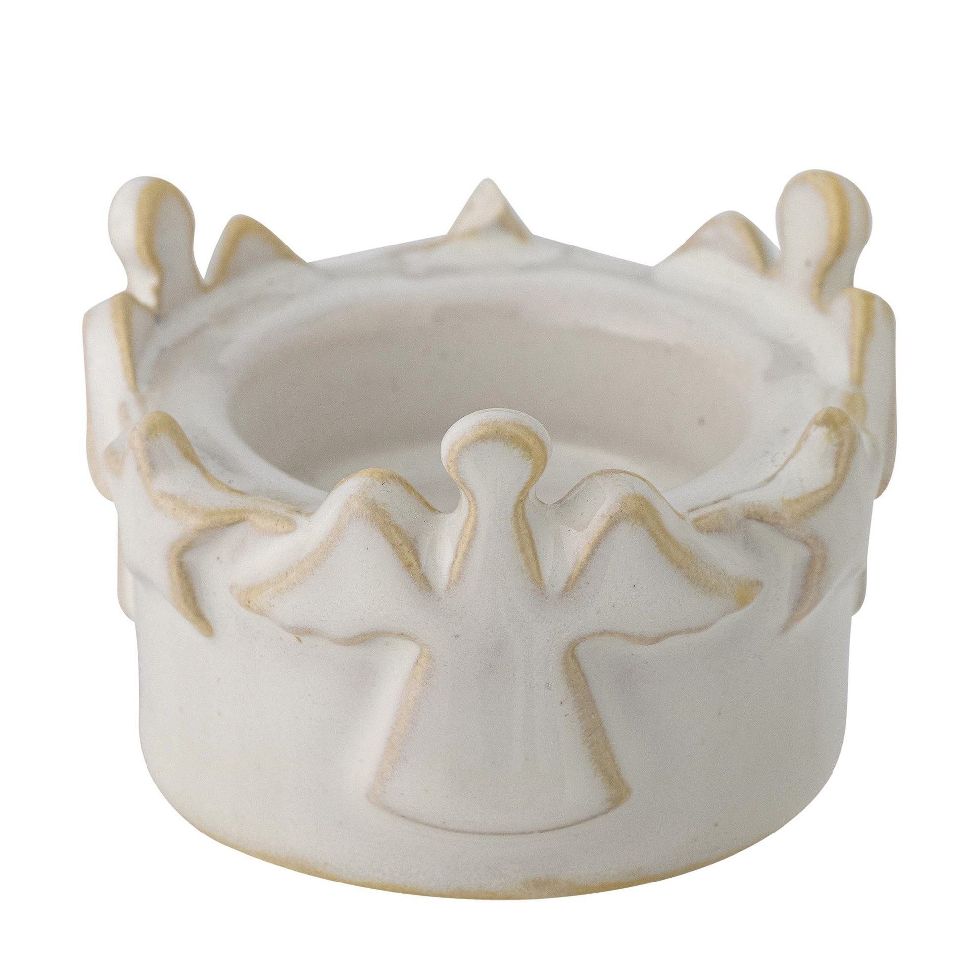 Svícen na čajovou svíčku STARRY V.5cm bílý_1