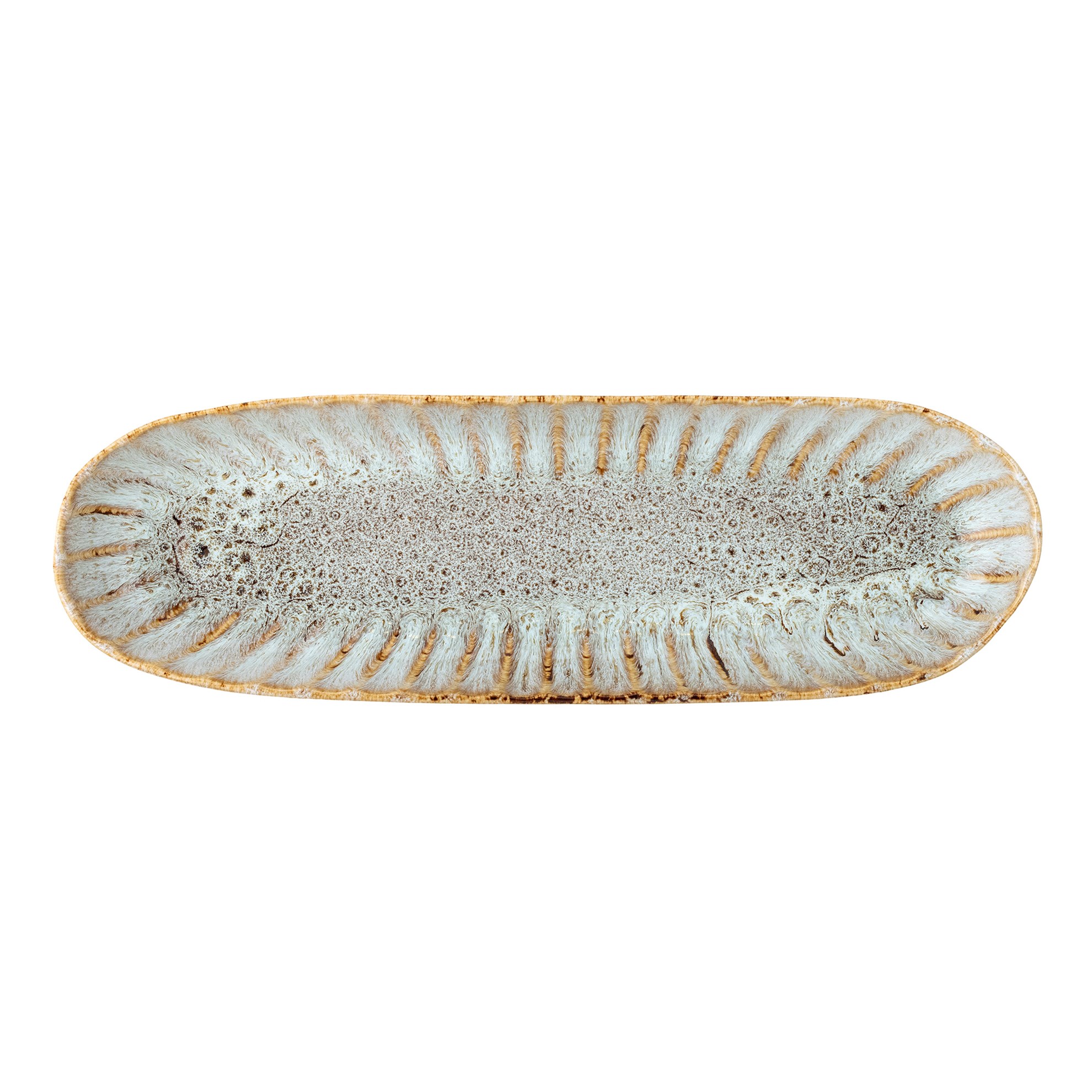 Servírovací tác FLEUR D.37cm hnědý_0