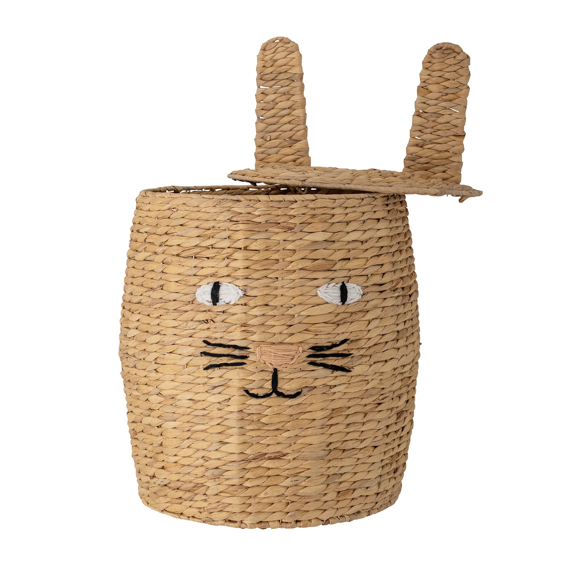 Koš s víkem přírodní zaječice Nelle, V.65cm, vodní hyacint_0